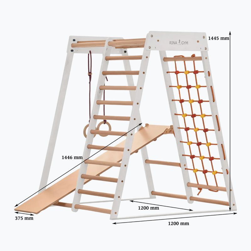 RINAGYM Classic weißer Gymnastikrahmen aus Holz 4