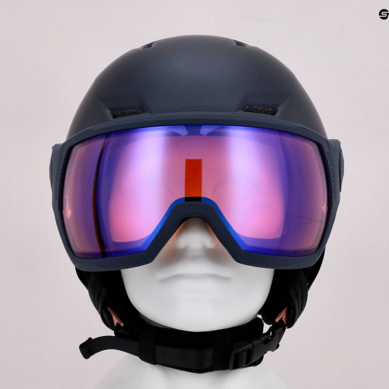 Skihelm Damen Salomon Icon LT Visor Photo Sigma S1-S3 dunkelblau L415298 15