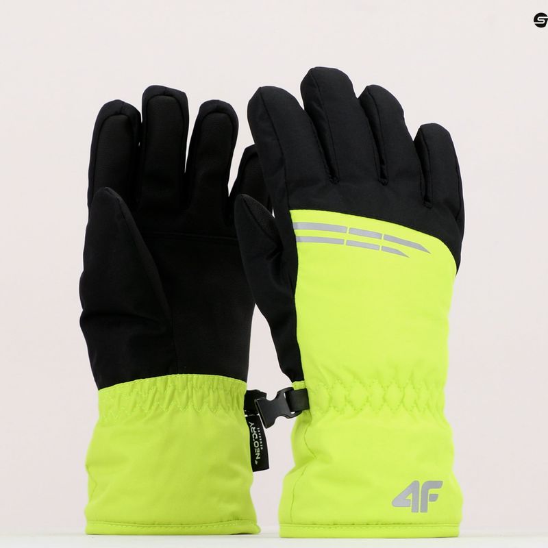 Kinder-Skihandschuhe 4F grün-schwarz 4FJAW22AFGLM038 9