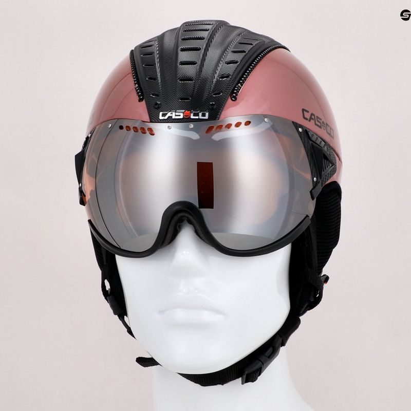 CASCO Skihelm SP-2 Carbonic Visier rosa 07.3736 10