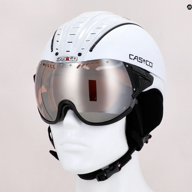 CASCO Skihelm SP-2 Carbonic Visor weiß 07.3737 11