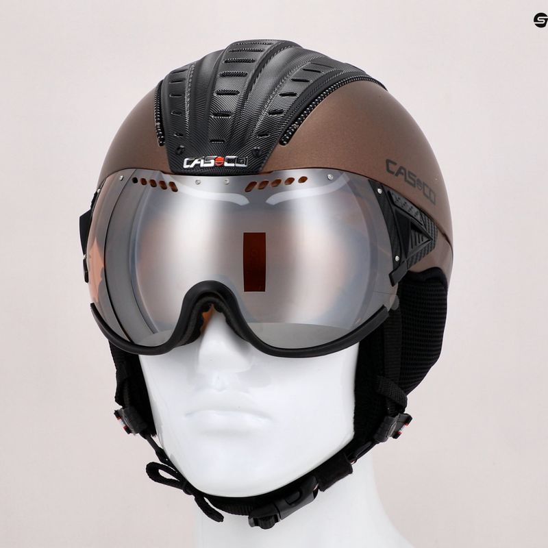 Skihelm CASCO SP-2 Carbonic Visor braun 07.3733 11