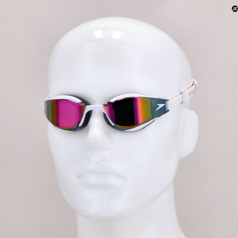 Speedo Fastskin Hyper Elite Spiegel schwimmen Schwimmbrille weiß 68-12818F979 10