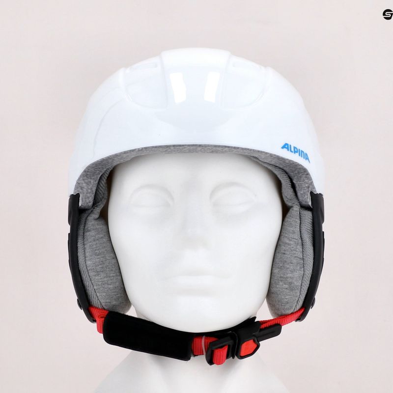 Skihelme für Kinder Alpina Carat white/red/blue 9