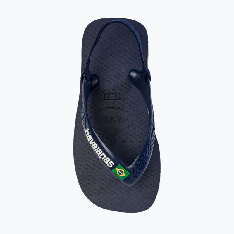 Havaianas Baby Brasil Logo II marineblau / zitrusgelb Kindersandalen 6