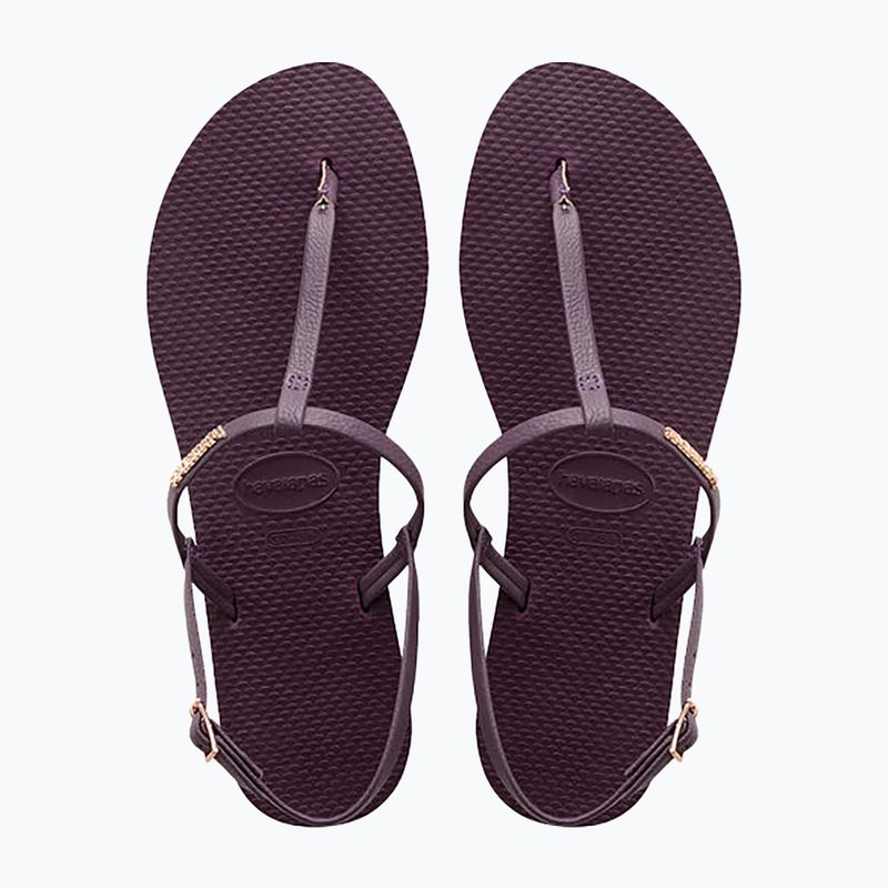 Havaianas You Riviera Damen Sandalen lila/schwarz/gold 12