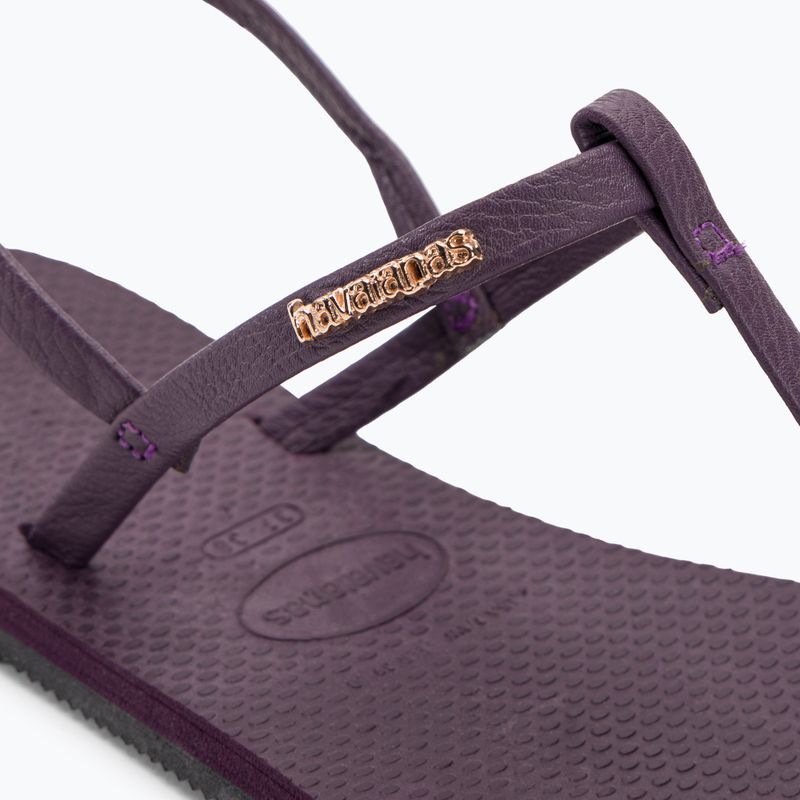 Havaianas You Riviera Damen Sandalen lila/schwarz/gold 8