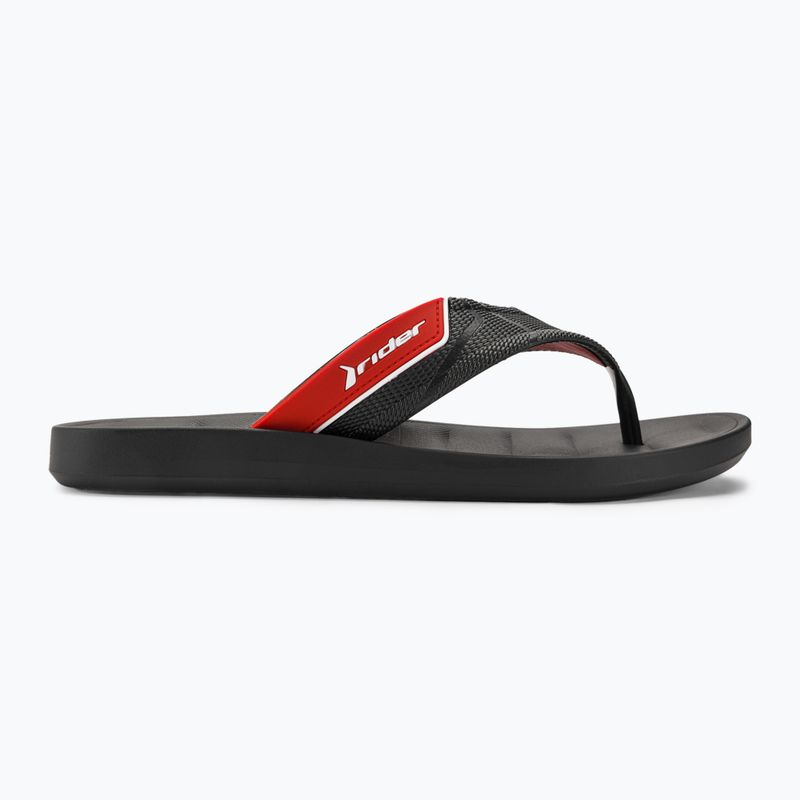 Herren RIDER Free Mix Zehensteg Flip Flops schwarz/rot 2