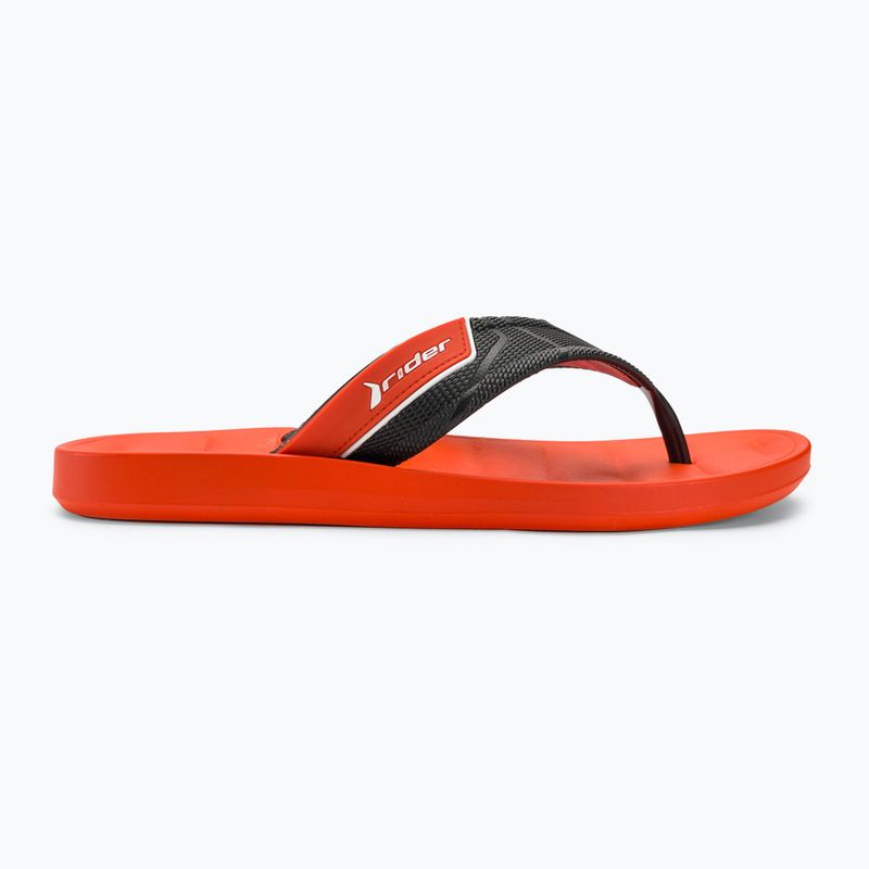 Herren RIDER Free Mix Zehensteg Flip Flops rot/schwarz 2