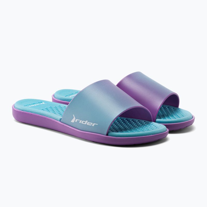 Damen RIDER Splash III Slide blau-violett Pantoletten 83171 5