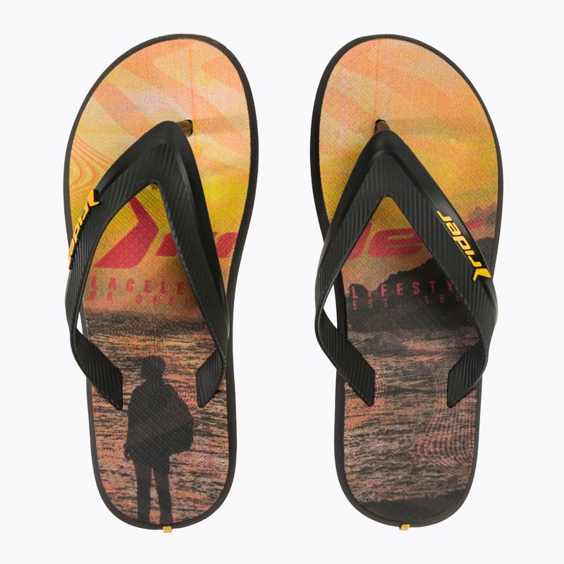 RIDER R1 Energy Kinder-Flip-Flops schwarz/gelb 8