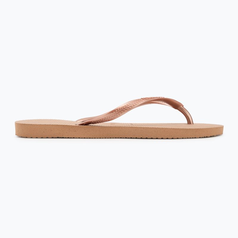 Damen Havaianas Slim Flip Flops rose gold 2