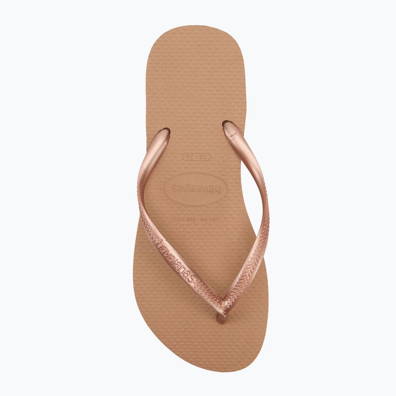 Damen Havaianas Slim Flip Flops rose gold 5