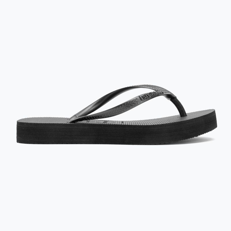 Havaianas Slim Platform Damen Flip Flops schwarz 2