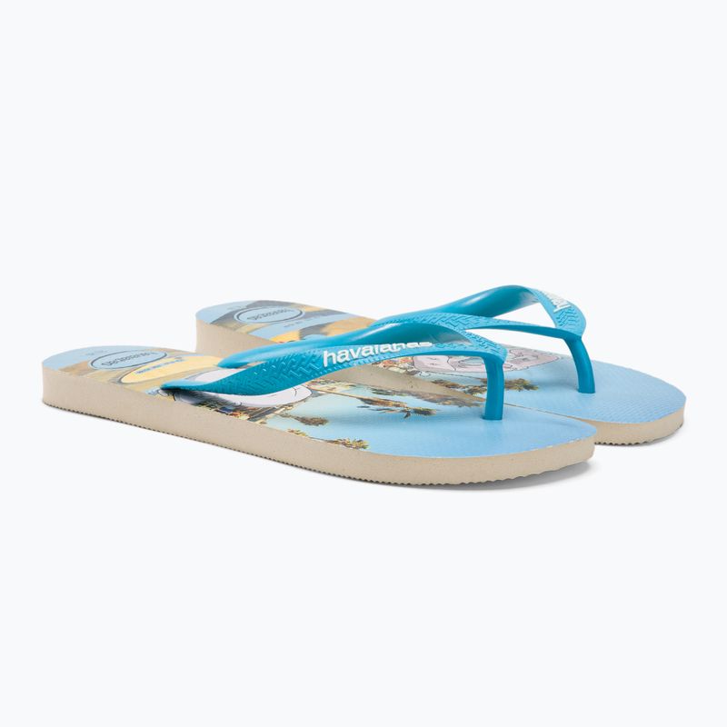 Herren Havaianas Top Street Pantoletten weiß/blau 4