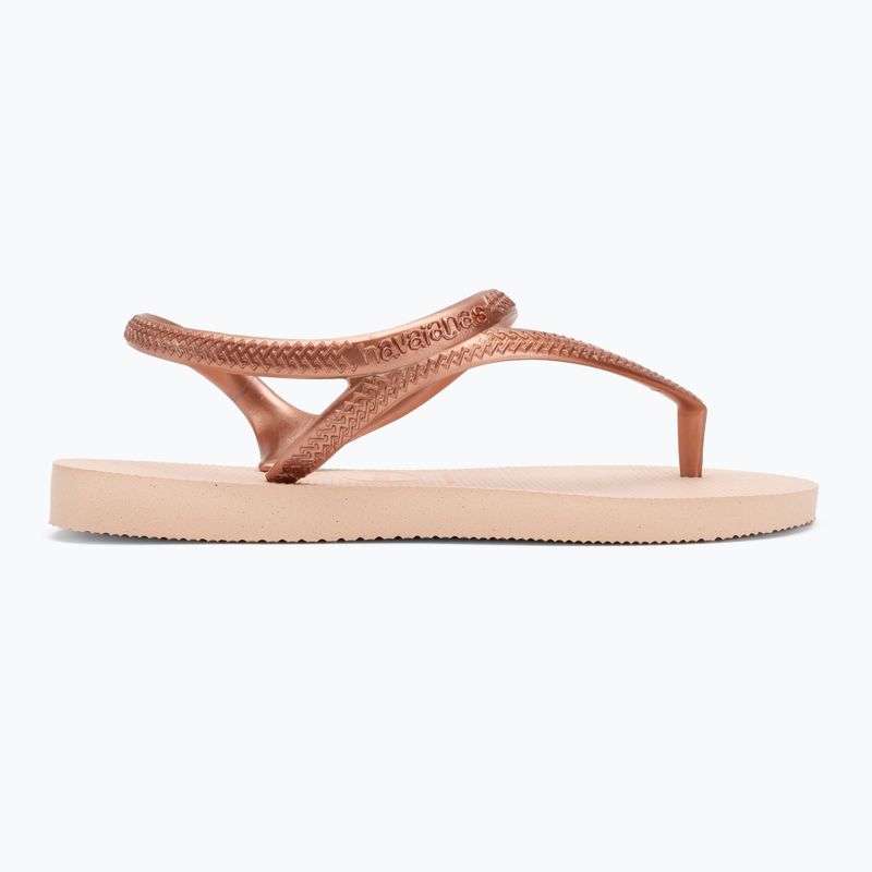 Damen Havaianas Flash Urban Ballett rosa / golden erröten Sandalen 2