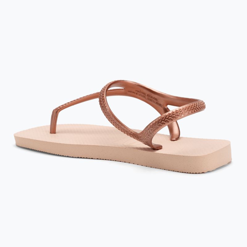 Damen Havaianas Flash Urban Ballett rosa / golden erröten Sandalen 3