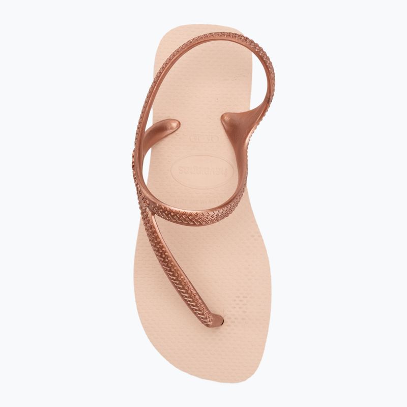 Damen Havaianas Flash Urban Ballett rosa / golden erröten Sandalen 5