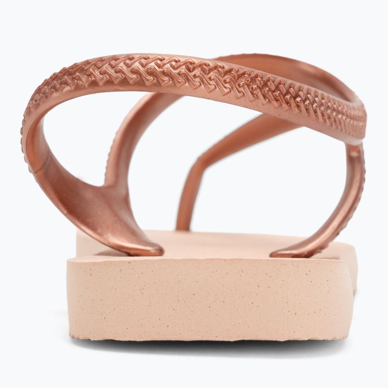 Damen Havaianas Flash Urban Ballett rosa / golden erröten Sandalen 6