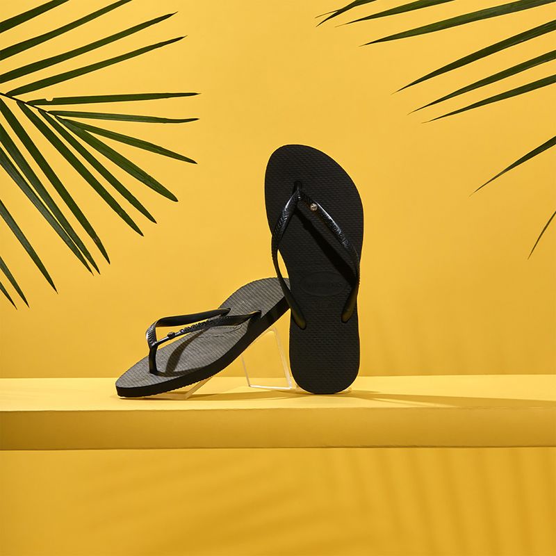 Havaianas Slim Crystal Sw II Damen Flip Flops schwarz 14