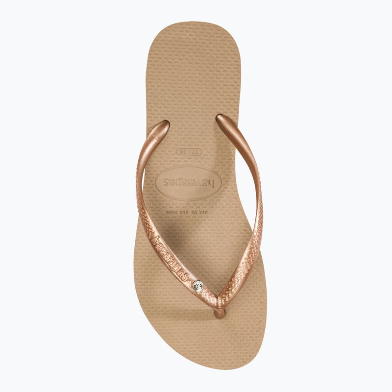 Havaianas Slim Crystal Sw II Damen Flip Flops Rode Gold 5