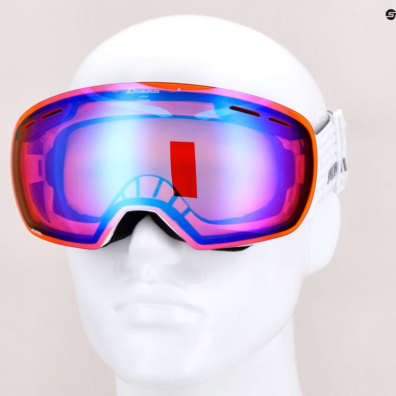 Skibrille Alpina Granby Q-Lite white gloss/blue sph 10