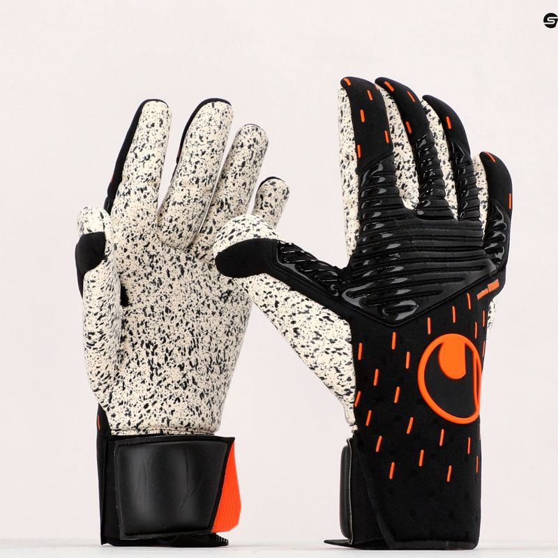 Torwarthandschuhe Uhlsport Speed Contact Supergrip+ Finger Surround schwarz-weiß 111261 9