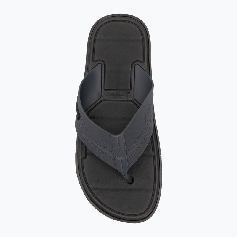 Herren RIDER Spin Thong Ad Flip Flops schwarz/grau/schwarz 5
