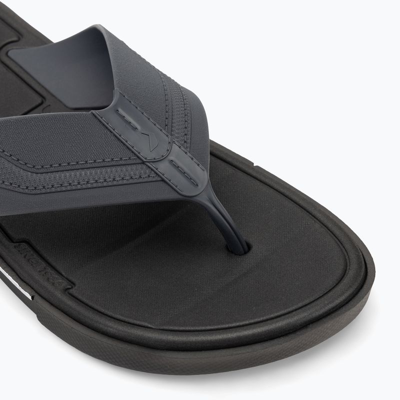 Herren RIDER Spin Thong Ad Flip Flops schwarz/grau/schwarz 7
