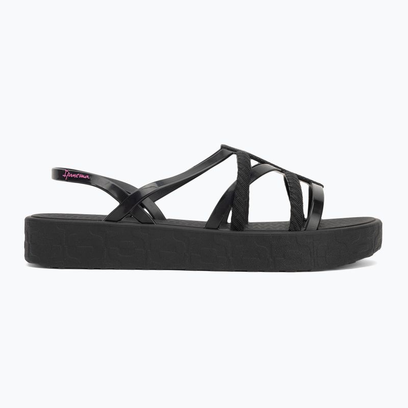Ipanema Diversa Flatform Damen Sandalen schwarz/schwarz/lila 2