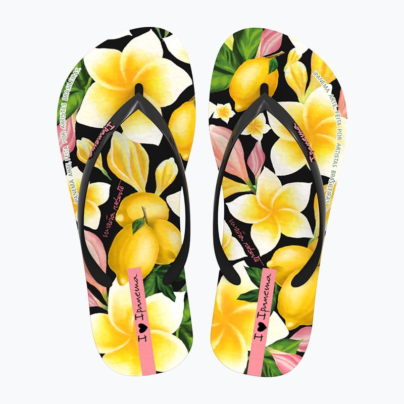 Damen Zehentrenner Ipanema Arte black/yellow/pink 2
