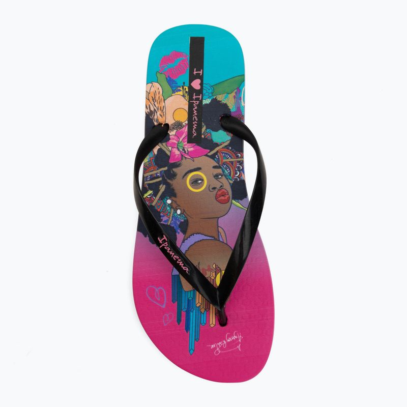 Damen Zehentrenner Ipanema Graffiti V pink/black/blue 5