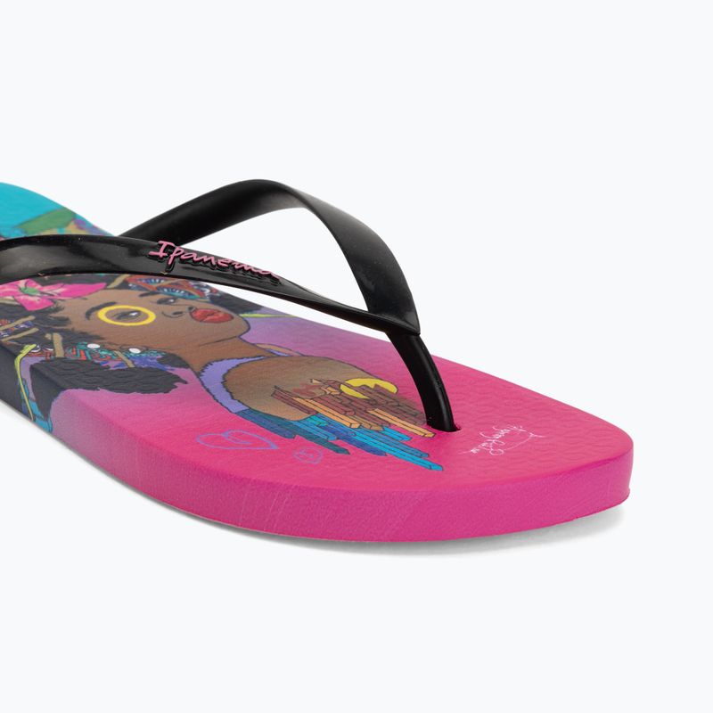 Damen Zehentrenner Ipanema Graffiti V pink/black/blue 7