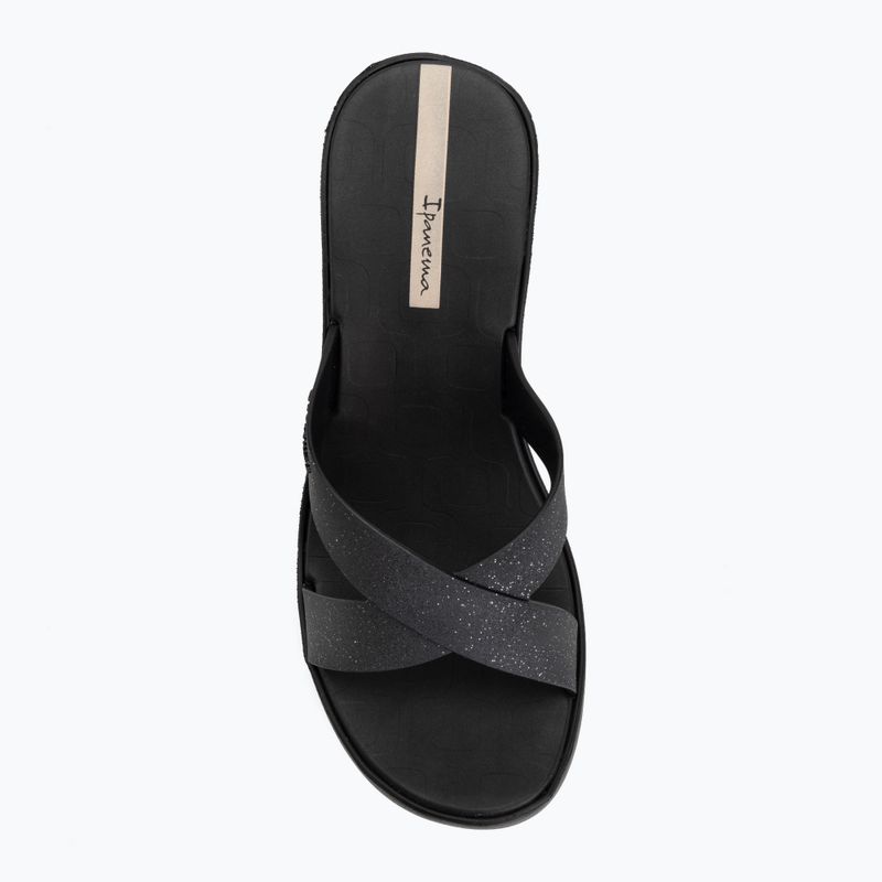 Damen-Pantoletten Ipanema High Fashion II Slide black/glitter/beige 5