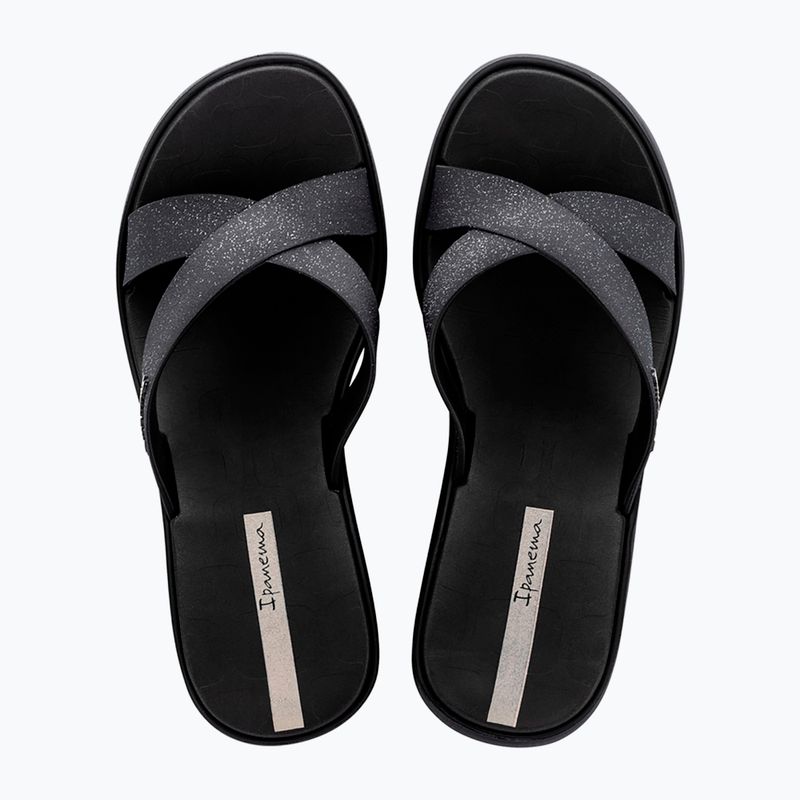 Damen-Pantoletten Ipanema High Fashion II Slide black/glitter/beige 2