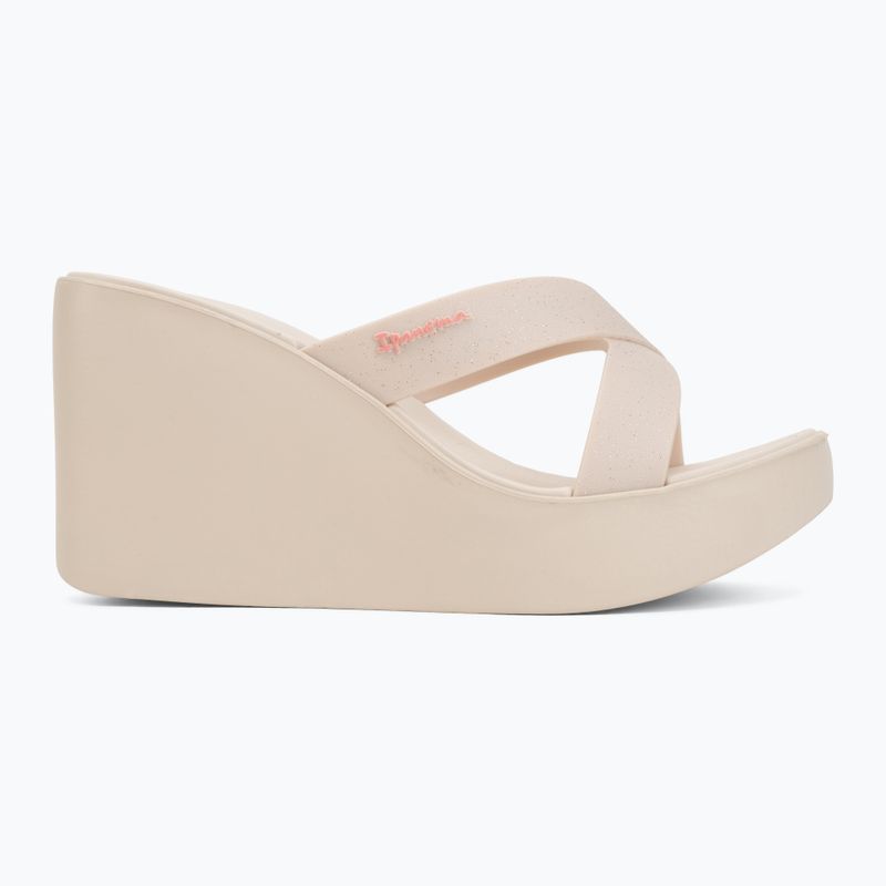 Damen-Pantoletten Ipanema High Fashion II Slide beige/glitter/pink 2