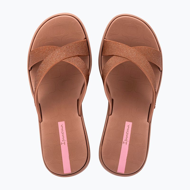 Damen-Pantoletten Ipanema High Fashion II Slide brown/glitter/pink 2
