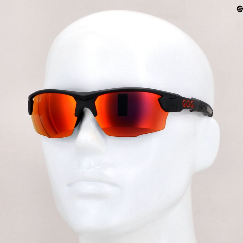 GOG Steno Fahrradbrille schwarz/rot E540 7