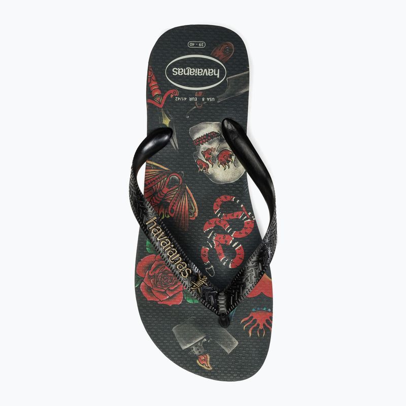 Herren Havaianas Top Tribo Flip Flops schwarz / schwarz 5