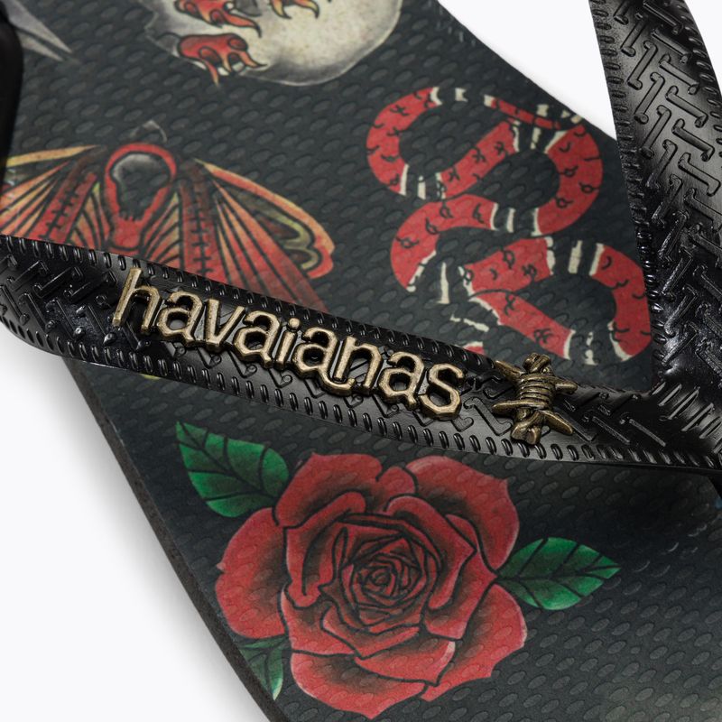 Herren Havaianas Top Tribo Flip Flops schwarz / schwarz 8