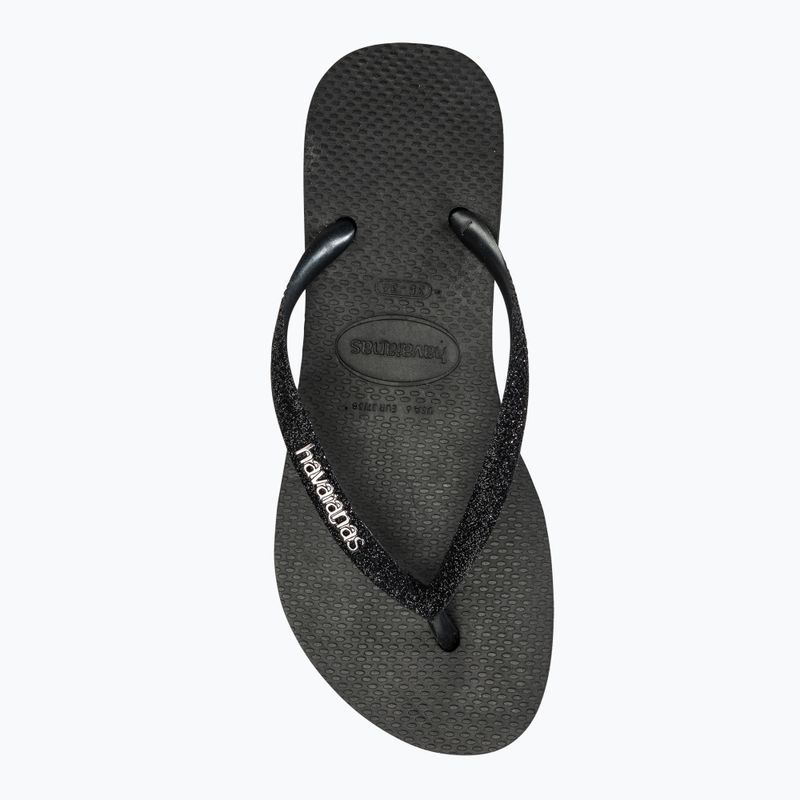 Havaianas Slim Flatform Sparkle Damen Flip Flops schwarz 5