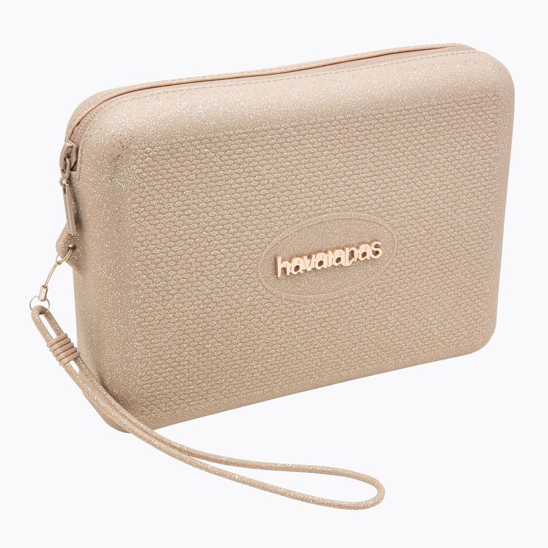 Havaianas Beach Necessaire Glitter goldene Kosmetiktasche
