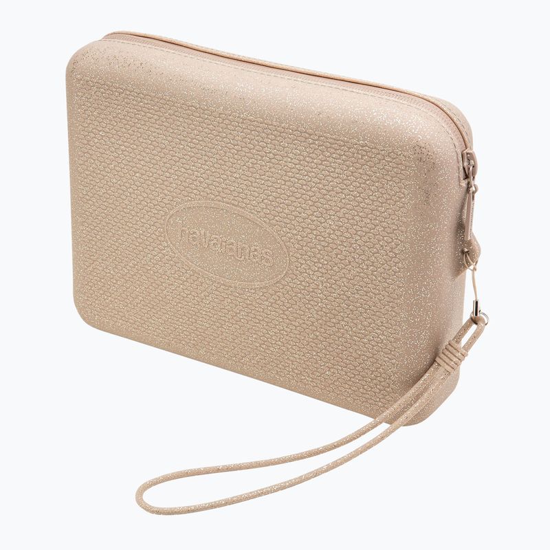 Havaianas Beach Necessaire Glitter goldene Kosmetiktasche 2