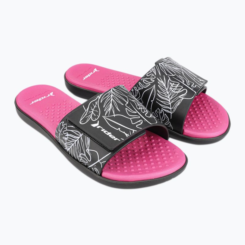 RIDER Pool IV Fem Damen Pantolettel schwarz-rosa 83331-AD447 9