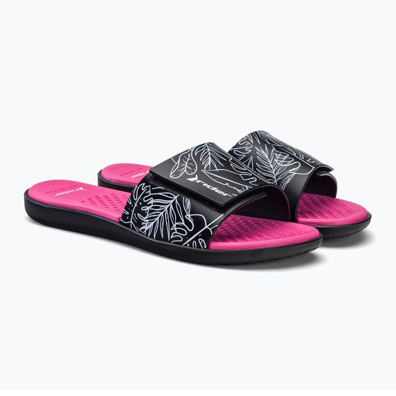 RIDER Pool IV Fem Damen Pantolettel schwarz-rosa 83331-AD447 4