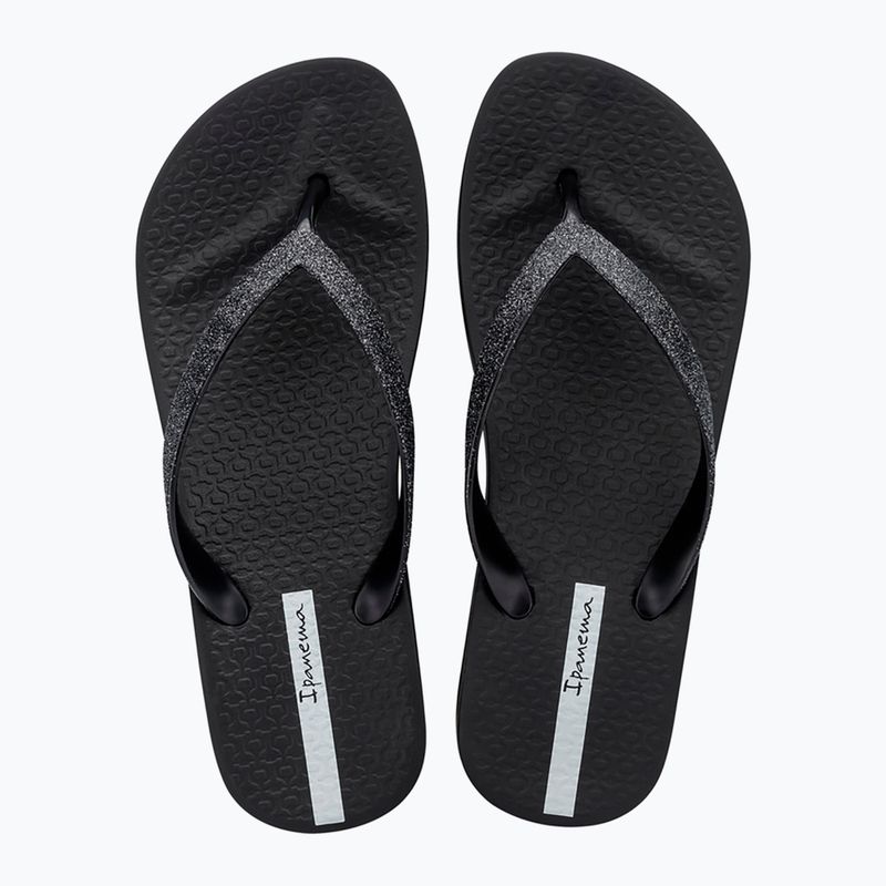 Women's Ipanema Mesh Chic Plat schwarz/glitter schwarz flip flops 2