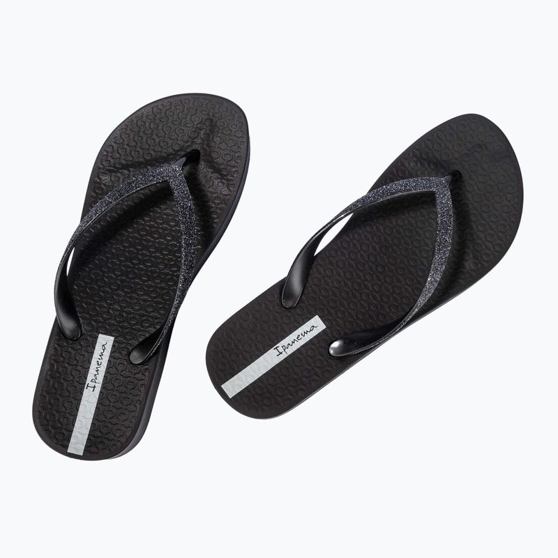 Women's Ipanema Mesh Chic Plat schwarz/glitter schwarz flip flops 3