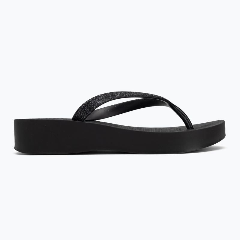 Women's Ipanema Mesh Chic Plat schwarz/glitter schwarz flip flops 2