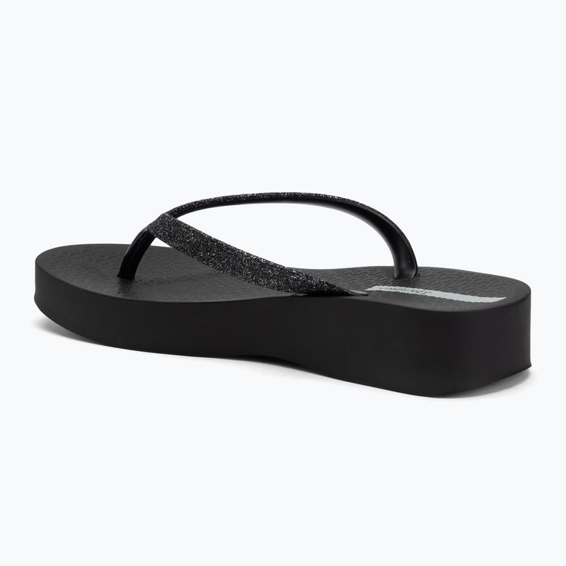 Women's Ipanema Mesh Chic Plat schwarz/glitter schwarz flip flops 3