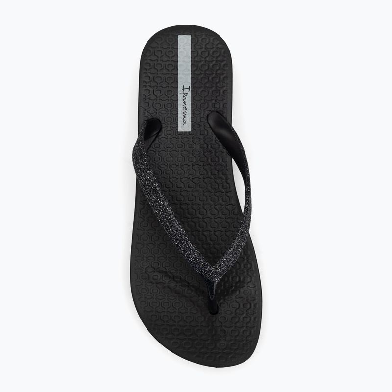 Women's Ipanema Mesh Chic Plat schwarz/glitter schwarz flip flops 5